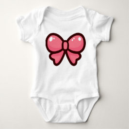 Rosa Cartoon Bow Illustration - Niedlich dekorativ Baby Strampler