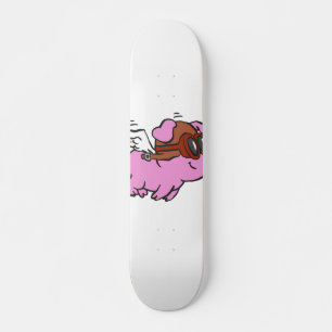Rosa Cartoon   Hintergrundfarbe auswählen Skateboard