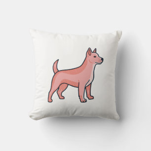 Rosa Cartoon-Hund Kissen
