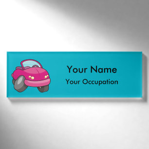 Rosa Cartoon Name Namenschild