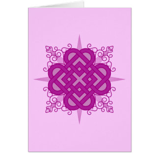 Rosa Celtic "Quadheart" Karte