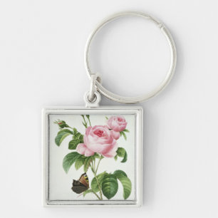 Rosa Centifolia Schlüsselanhänger