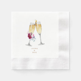 Rosa Champagner Elegante Hochzeit Willkommen Serviette