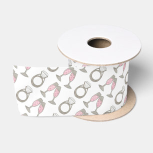 Rosa Champagner Hochzeitsring Brautparty Ribbon Satinband