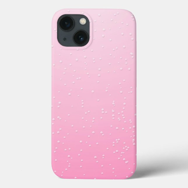 Rosa Champagner mit zarten Bläschen Kunst Case-Mate iPhone Hülle (Rückseite)