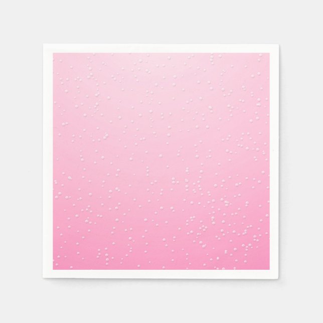 Rosa Champagner mit zarten Bläschen Kunst Serviette (Vorderseite)