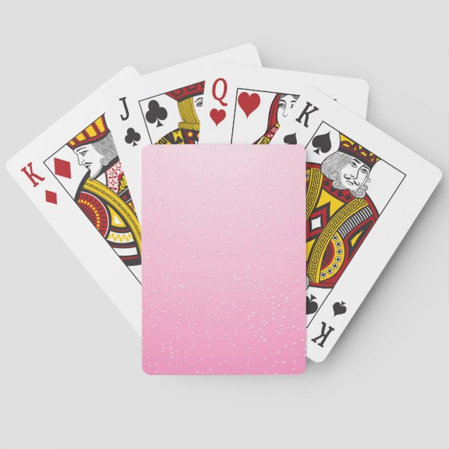Rosa Champagner mit zarten Bläschen Kunst Spielkarten (Rückseite)