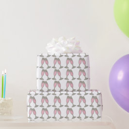 Rosa Champagner Toast Cheers Bubbly Celebrate Geschenkpapier