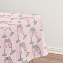 Rosa Champagner Toast Cheers Wedding Brautparty Tischdecke
