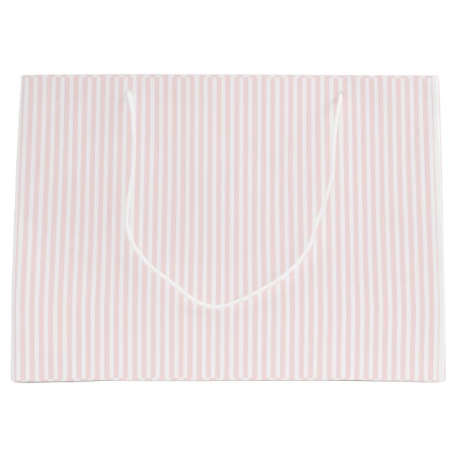 Rosa Charlotte und Weiß Stripes Baby-Rosa Große Geschenktüte (Vorderseite)