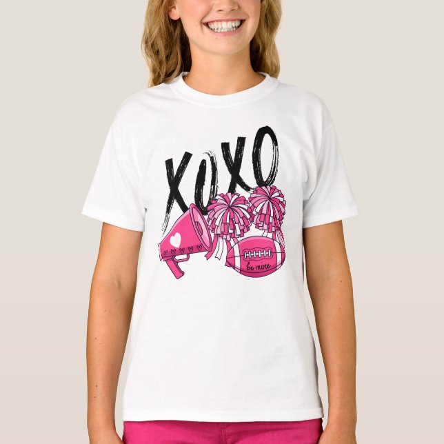 Rosa Cheer Valentinstag-Shirt T-Shirt (Vorderseite)