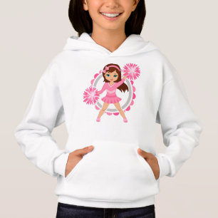 Rosa Cheerleader brünett - niedlicher Beifall Hoodie