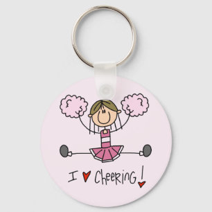 Rosa Cheerleader-T-Shirts und Geschenke Schlüsselanhänger