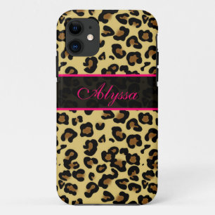Rosa Cheetah-Druck-personalisierter Telefon-Kasten title_seo2