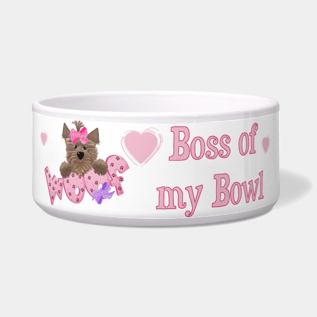 Rosa Chef meines Schüssel-Hundetellers Napf (Vorderseite)