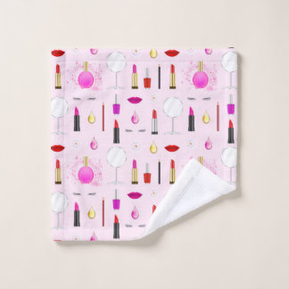 Rosa Chic-Schönheits-Make-up-Muster Waschlappen