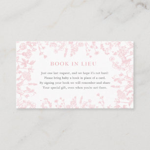 Rosa Chinoiserie-Blumenbuch Statt Geschenk, Spiel Visitenkarte