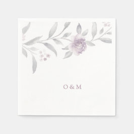 Rosa Chinoiserie Hochzeitsmonogramm Serviette