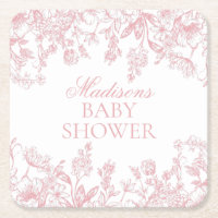 Rosa Chinoiserie Vintage Florale Babyparty