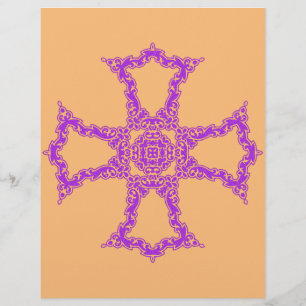 Rosa christliches Kreuz moderne ästhetische Kunst Flyer