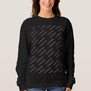 Rosa Christlichkeit-Logo-Wiederholung auf schwarze Sweatshirt