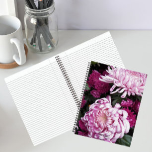 Rosa Chrysanthemenblüten Floral Notizbuch