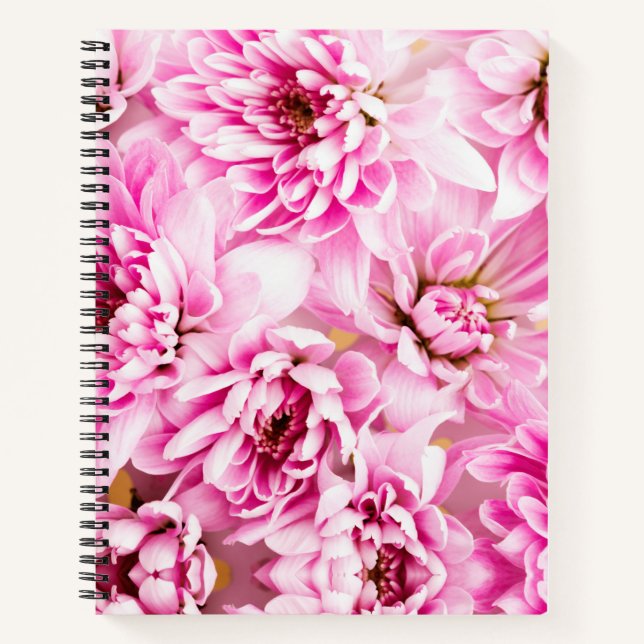 Rosa Chrysanthemum-Blume Notizbuch (Vorderseite)