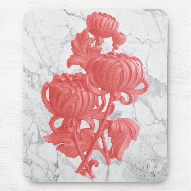 Rosa Chrysanthemum Mousepad (Vorne)