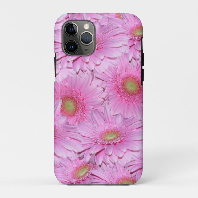 Rosa Cluster der Blume Gerbera, Case-Mate iPhone Hülle (Rückseite)