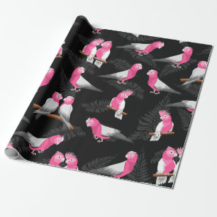 Rosa Cockatovogelmuster Geschenkpapier