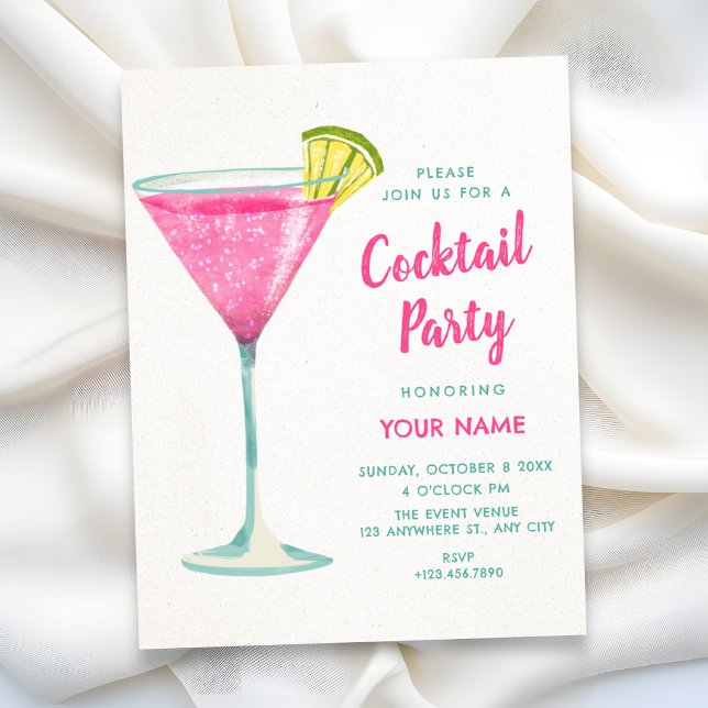 Rosa Cocktail Einladung (Von Creator hochgeladen)