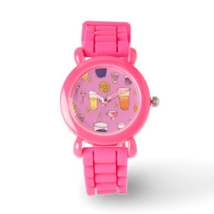 Rosa Cocktail-Uhr Armbanduhr