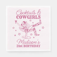 Rosa Cocktails und Cowgirls Rodeo Geburtstag