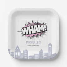 Rosa Comic Buch Superhero Geburtstag