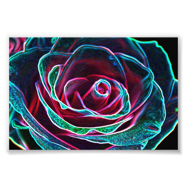 Rosa con efecto abstracto fotodruck (Vorne)