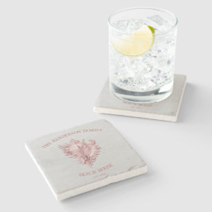 Rosa Conch Muschel Stone Untersetzer