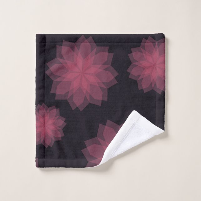 Rosa, cool, trendige, moderne Abstraktion der Blum Waschlappen (Waschlappen)