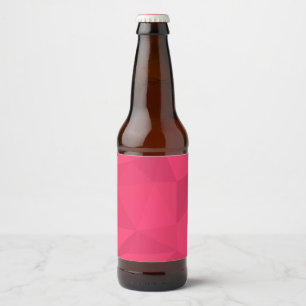 Rosa, coole, einzigartige, trendige Dreieck-Abbild Bierflaschenetikett