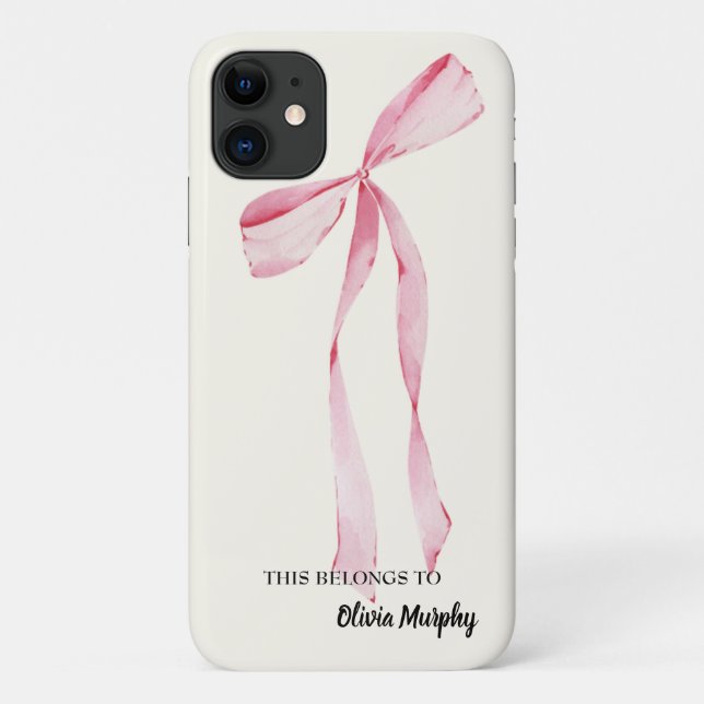 Rosa Coquette Aquarelltongehäuse Case-Mate iPhone Hülle (Rückseite)