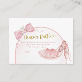 Rosa Coquette Ballerina Kinderdusche Windschutzsch Begleitkarte
