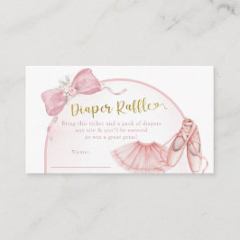 Rosa Coquette Ballerina Kinderdusche Windschutzsch Begleitkarte