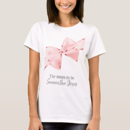 Rosa Coquette Bow Mum zum T - Shirt