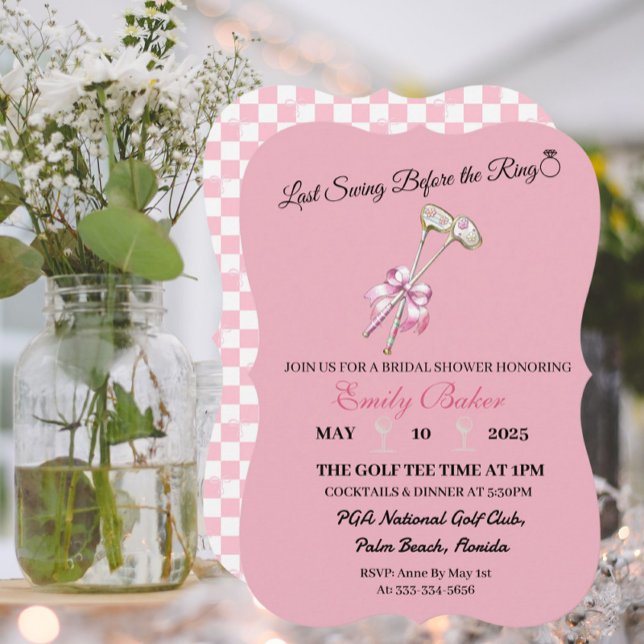 Rosa Coquette Golf "Letztes Schwingen vor dem Ring (Von Creator hochgeladen)