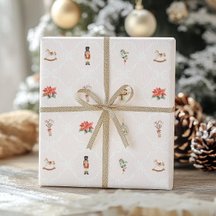 Rosa Coquette-Weihnachten  Geschenkpapier