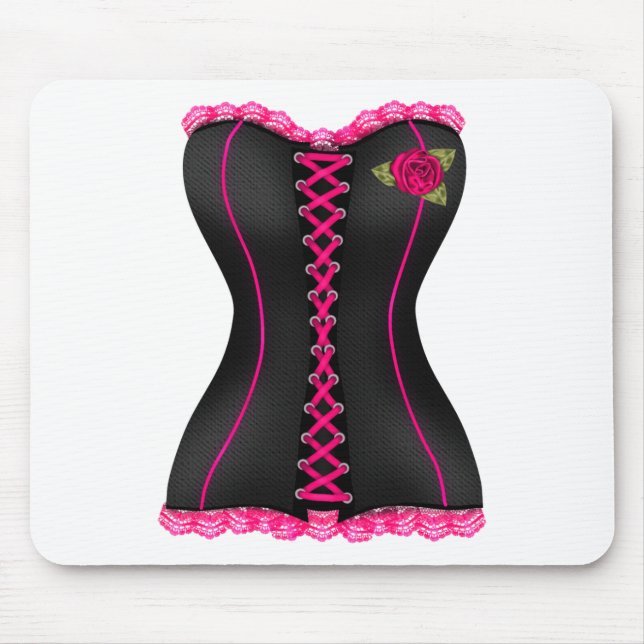 Rosa Corset Mousepad (Vorne)