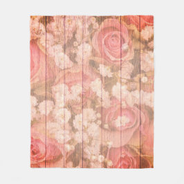 Rosa Country-Design Fleecedecke