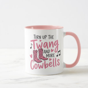 Rosa Country-Western-Musik mit Mädchen-Cowboystief Tasse