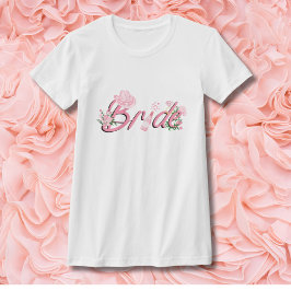 Rosa Cowboy-Hut mit Blume Bridge T-Shirt