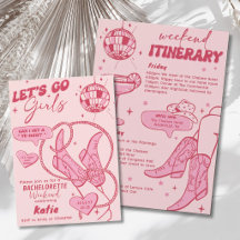 Rosa Cowgirl Disco Rodeo Junggesellinnenabschied W