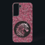 Rosa Cowgirl mit Blumenmotiven aus Leder Samsung Galaxy Hülle<br><div class="desc">Rosa Cowgirl Blumengeflecht Leder-Design mit Blumenkopf,  Western Stil Leder Design. Erhältlich in mehr Farben. Für Pferdefreunde,  Reiter.</div>